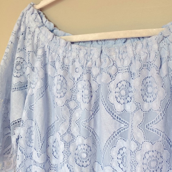 BB DAKOTA Light Blue Lace Mini Dress NWOT - Picture 2 of 5